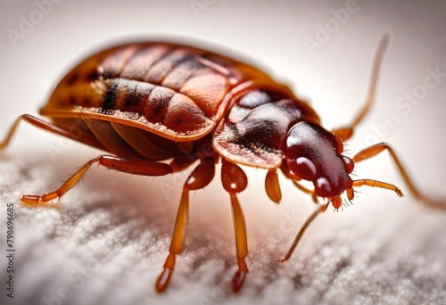a closeup macro view of tiny bed bug.
