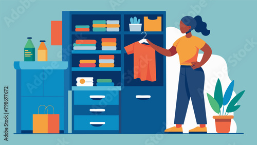 Organizing drawers and closets with focus noticing the items you own and finding gratitude for their usefulness..