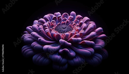 Generative AI - Macro Photography - Purple Flower - Nature - Lotus 
