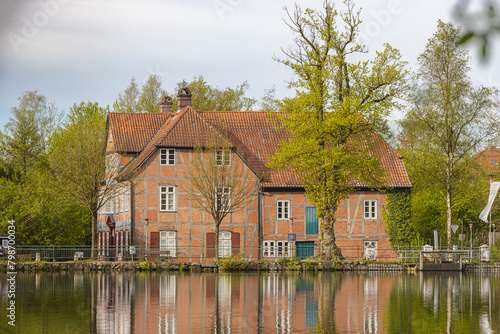 View across the mill pond to the historic watermill © rainerkerber