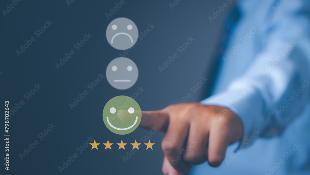 Fotografie Customer satisfaction experience excellent for service feedback review