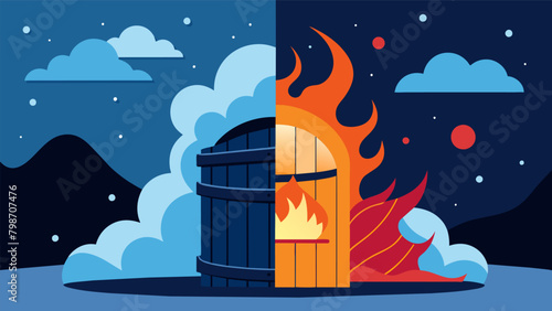 The contrast of the chilly winter air and the trating heat of the infrared sauna creates a unique and invigorating sensation..