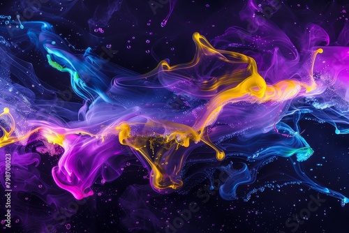 Neon Dreamscapes: The Fantastic Flow of Liquid Brilliance