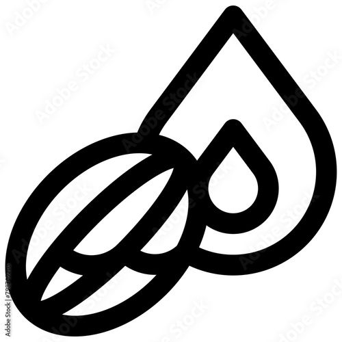 Cocoa bean roasting. Editable stroke vector icon.