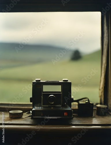 vintage, nature, country house, window, camera