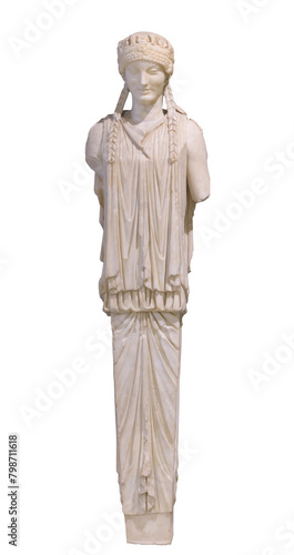 Herm of a Caryatid, Roman, Augustan era, marble.