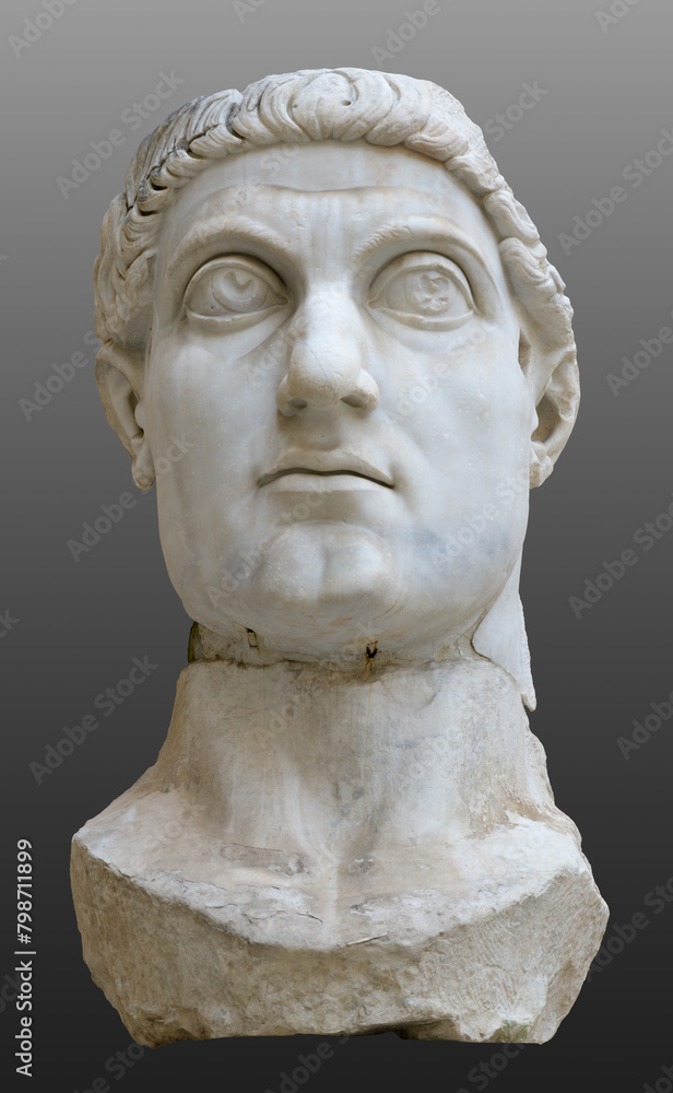 Head of the Colossus of Constantine the Great or Constantine I, Roman emperor
