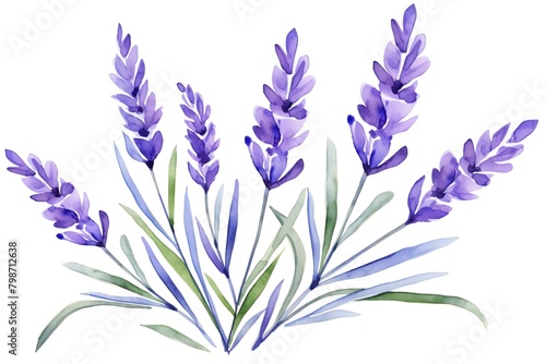 A watercolor painting of lavender flowers.