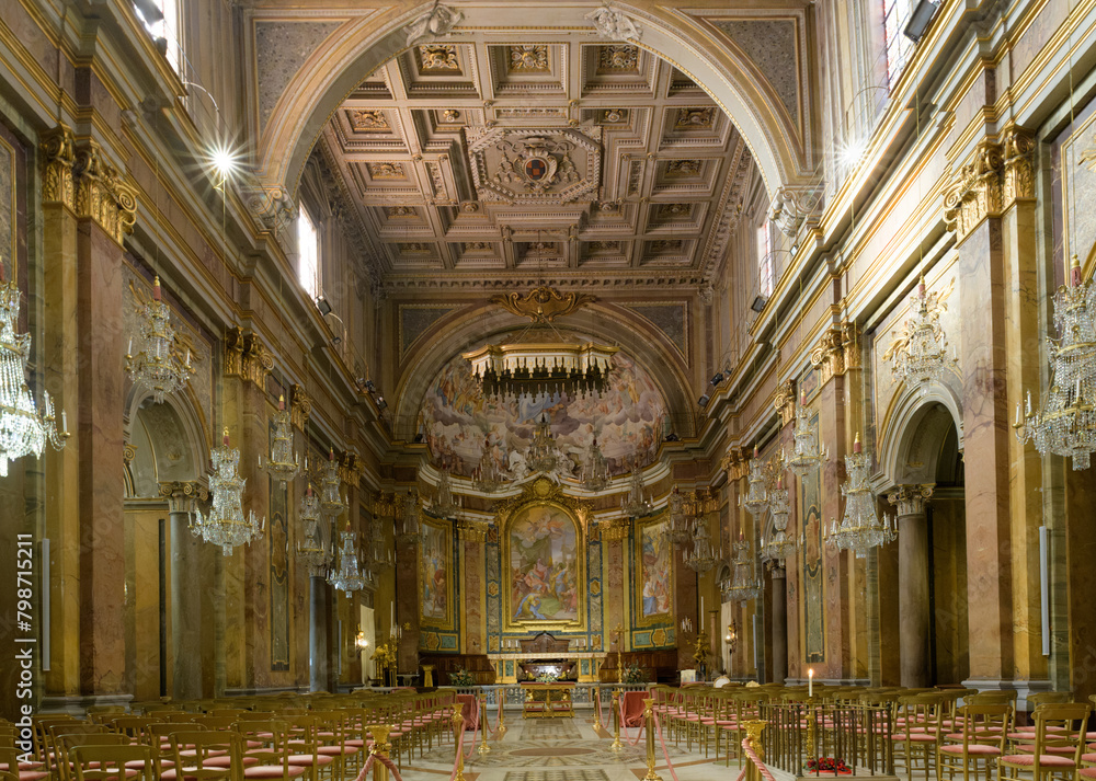 The Basilica of Saints John and Paul on the Caelian Hill. Rome, Italy
