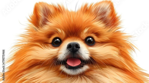 Pomeranian, a small breed of dog that originated in the Pomerania region of Central Europe. They are known for their fluffy,  photo