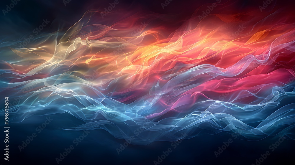 Obraz premium The USA flag captured in full motion, waving rapidly in the wind with a slow shutter speed to enhance the sense of movement and fluidity.