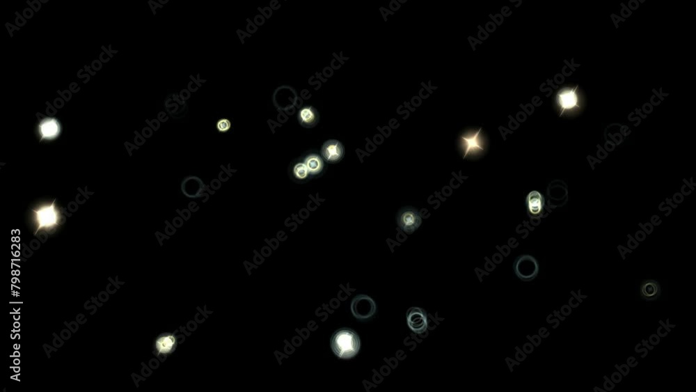 Flashes of luminous drops falling on the ground Flashes of luminous drops falling on the ground