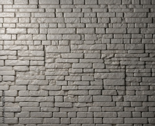 White brick wall texture background. Brickwork or stonework flooring interior.