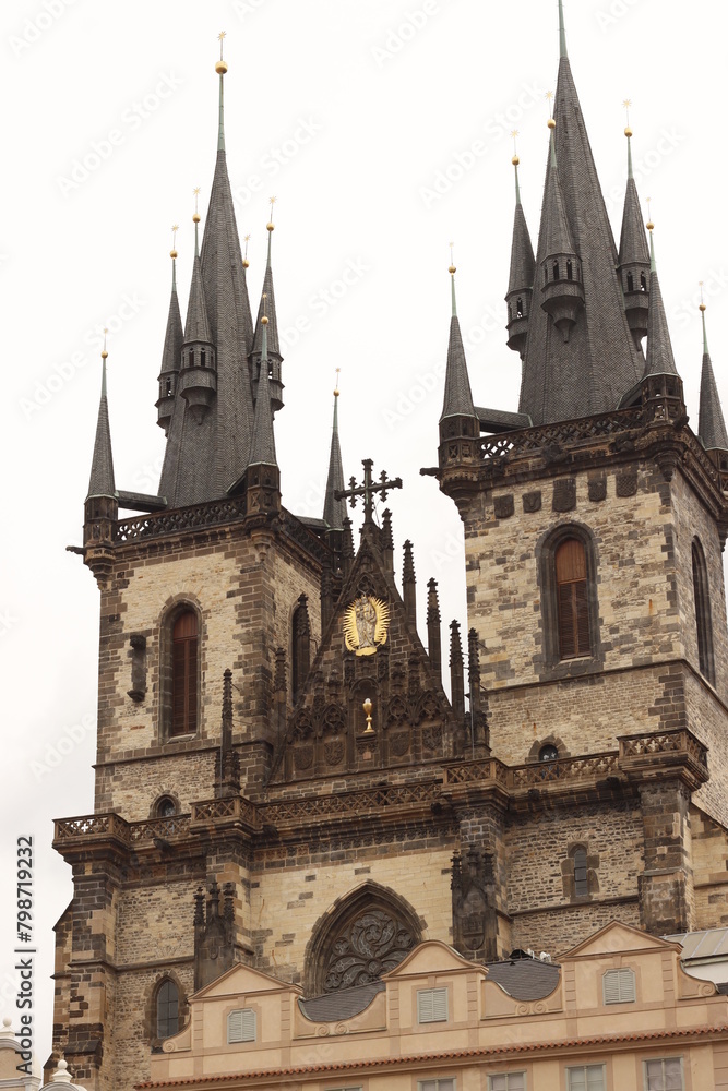 Architectonic heritage in the downtown of Prague, Czech Republic