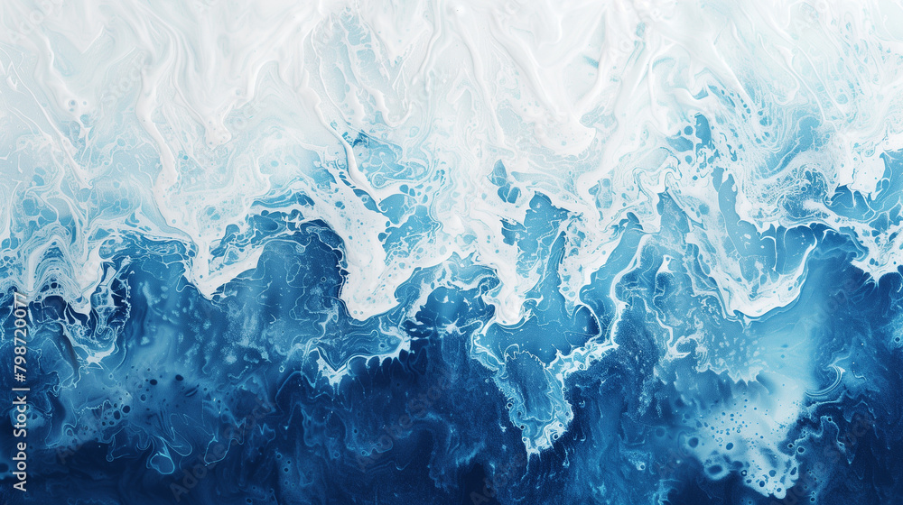 Frost white and ocean blue, abstract background, styled for crisp contrast and a refreshing ambiance Frost white and ocean blue, abstract background, styled for crisp contrast and a refreshing ambiance