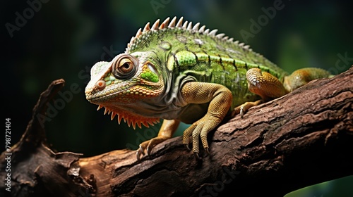profile portrait of a chameleon Chamaeleonidae UHD WALLPAPER photo