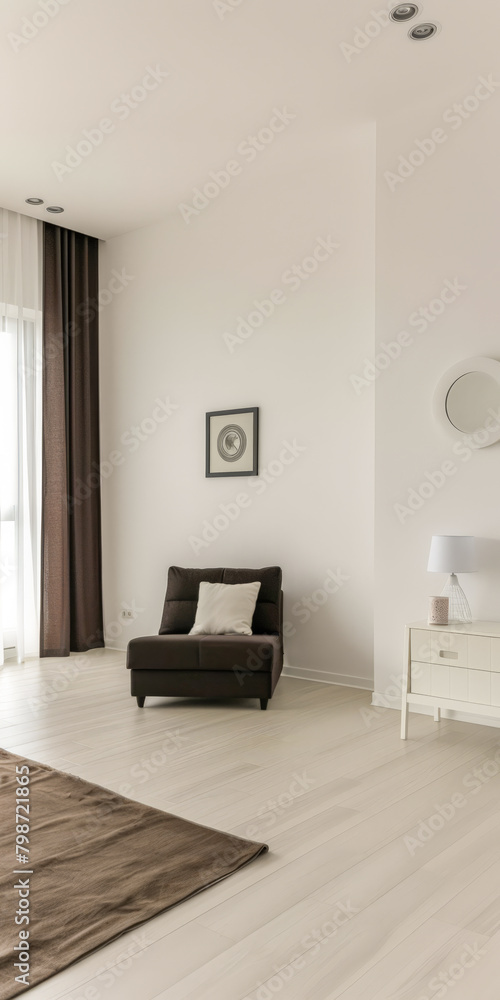 Fototapeta premium Elegant modern interiors design with space for text.