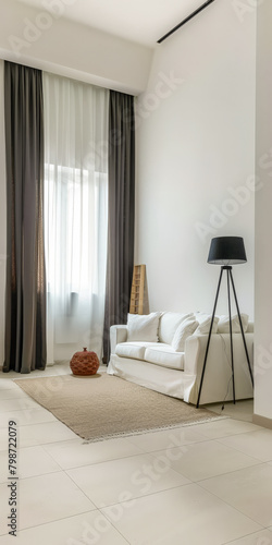 Elegant modern interiors design with space for text.