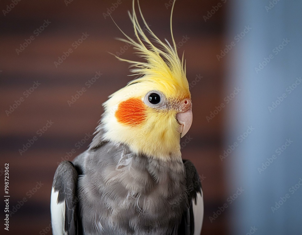 yellow bird Cockatiel close up yellow bird Cockatiel close up
