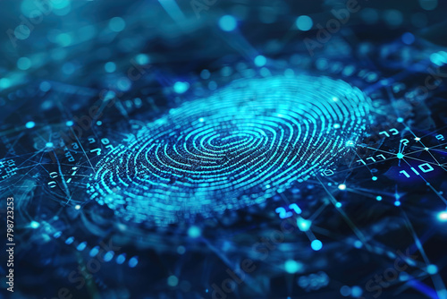 Representing secure access through biometric authentication, such as fingerprints