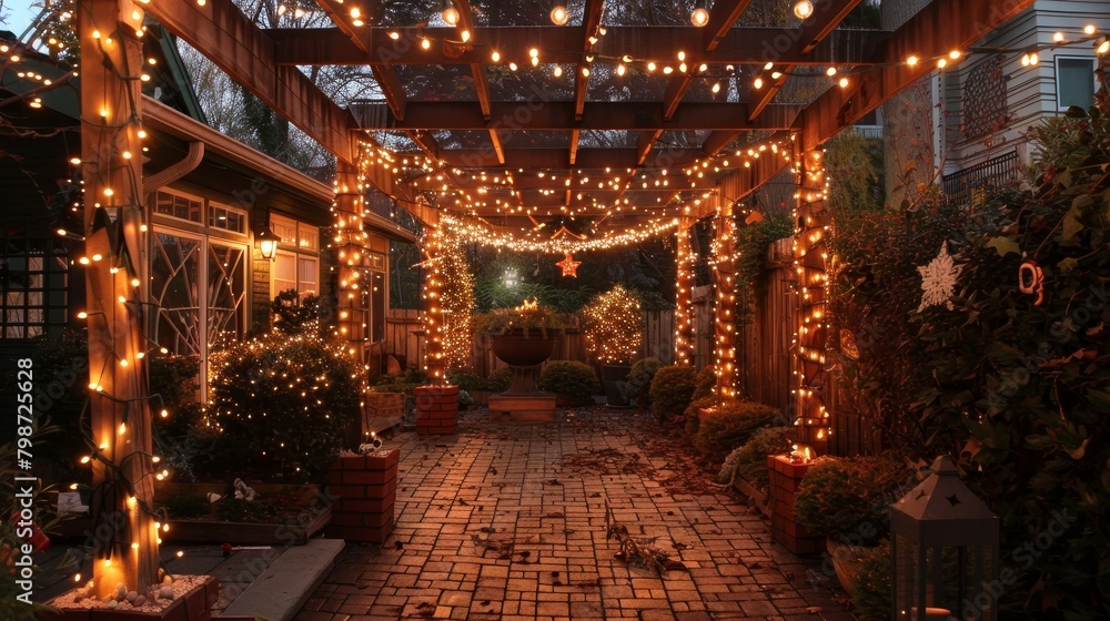 Seasonal Decor Outdoor Lighting: Photos showcasing outdoor lighting arrangements for seasonal decor