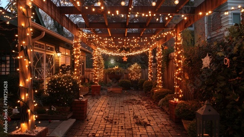 Seasonal Decor Outdoor Lighting: Photos showcasing outdoor lighting arrangements for seasonal decor photo