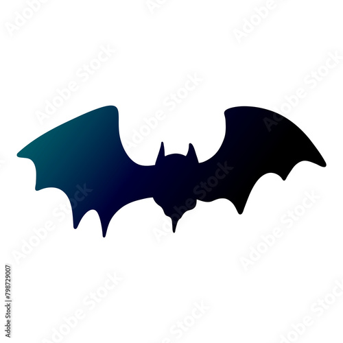 Silhouette of Bat can be a superhero or for education animal 