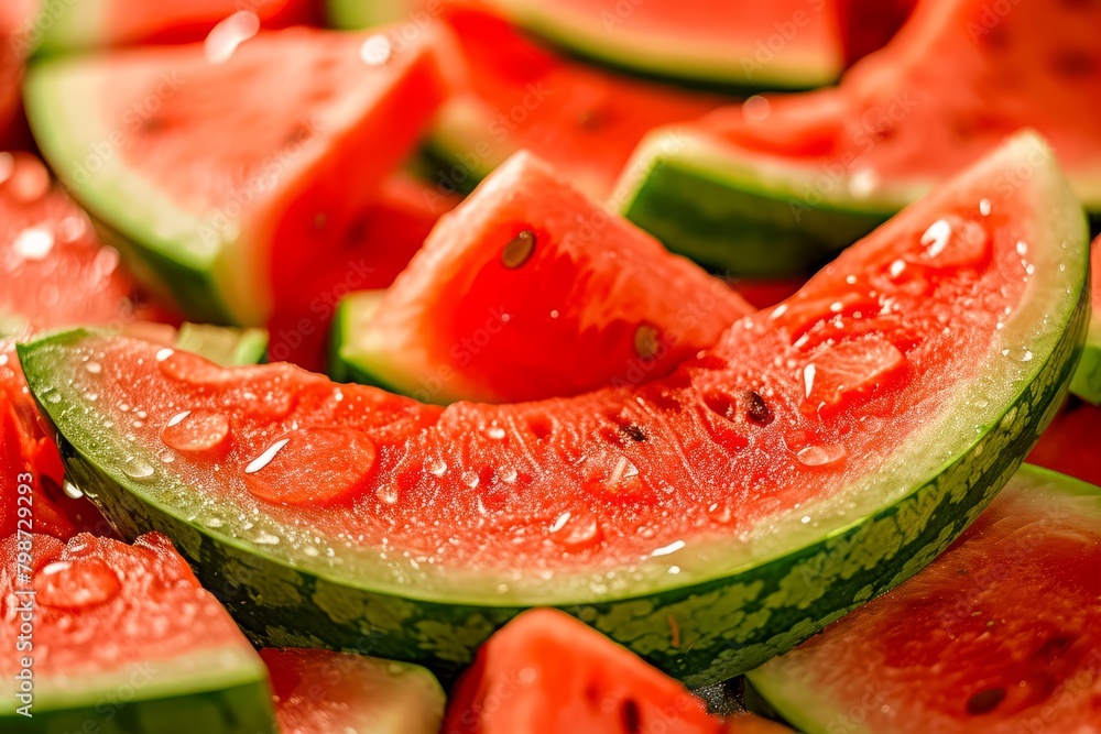 Juicy slices of watermelon as a bacground. Juicy slices of watermelon as a bacground.