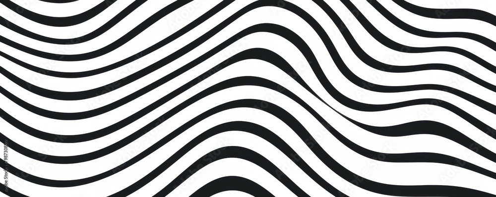 Black and white wavy stripes. Black and white wavy stripes.