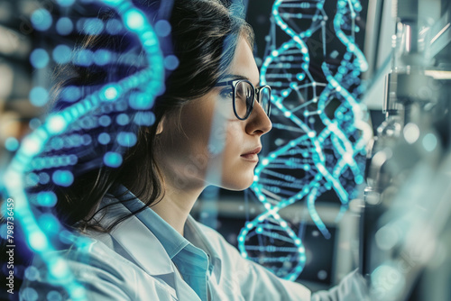 A geneticist, skills in molecular biology, analyze genomic data to customize personalized medical treatments for patients.