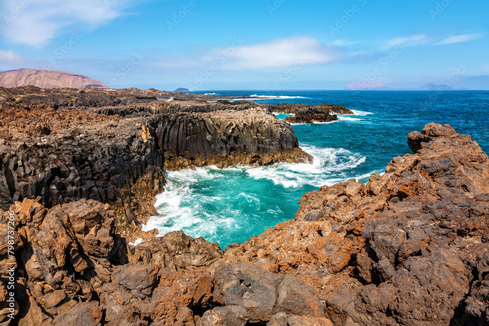 North coast of Island La Graciosa, Lanzarote, Canary Islands, Spain, Europe.