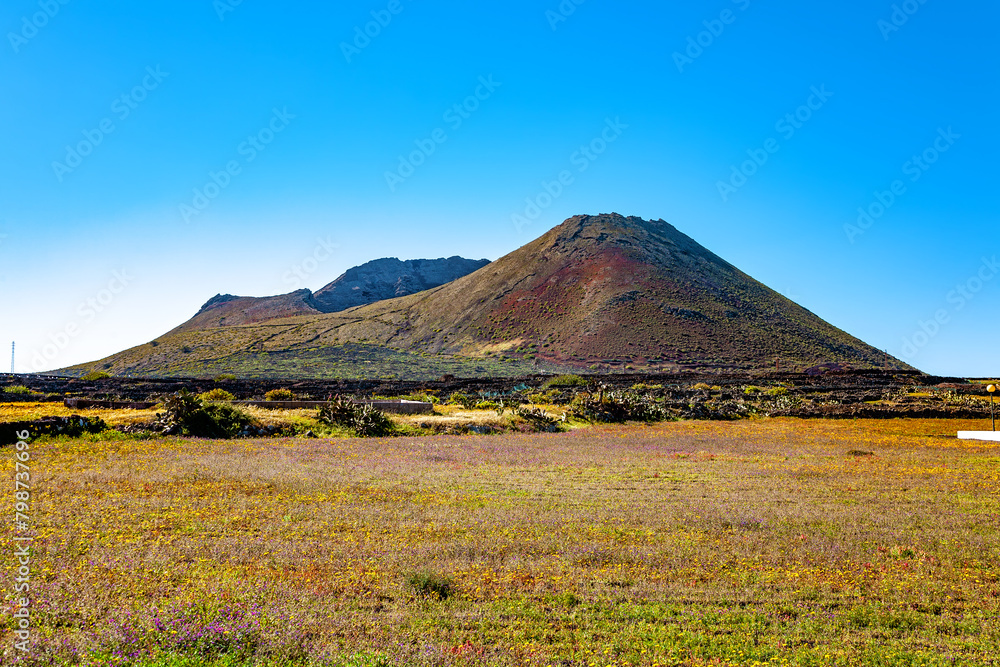 Fototapeta premium Volcano Corona, Island Lanzarote, Canary Islands, Spain, Europe.