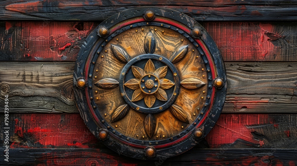 Rustic Carved Nested Motif Ornamental Wooden Textural Background Rustic Carved Nested Motif Ornamental Wooden Textural Background