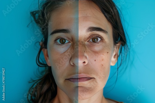 Wrinkle treatment facial divisions and skin maintenance, with chronological aging highlighting the importance of contouring in ageless beauty and visual aging stages, anti-wrinkle eye care.