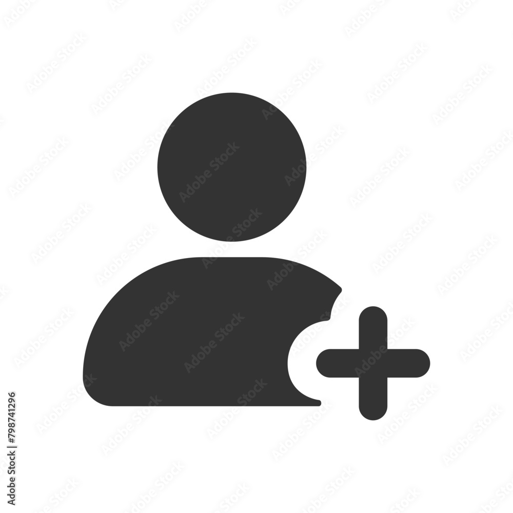 Add contact glyph vector icon isolated on white background. Add contact glyph vector icon for web, mobile and ui design Add contact glyph vector icon isolated on white background. Add contact glyph vector icon for web, mobile and ui design