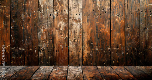 wooden background in rustic style. Selective focus.