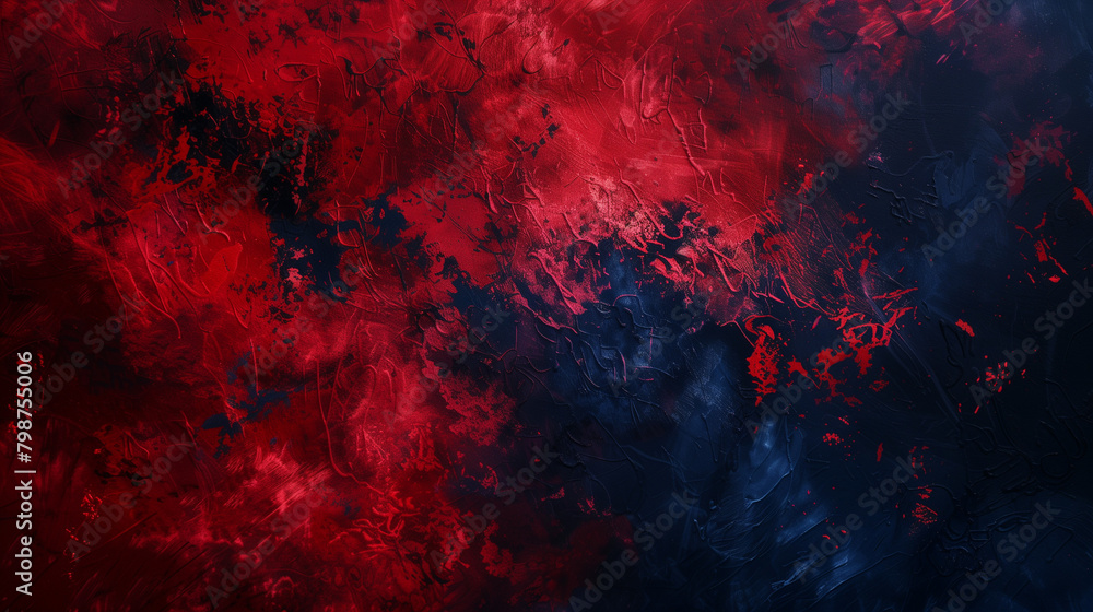 Cherry red and midnight blue, abstract background, styled for intense contrast and a dramatic ambiance Cherry red and midnight blue, abstract background, styled for intense contrast and a dramatic ambiance
