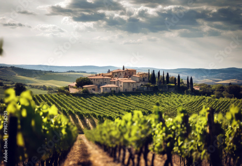 village landscape Maremma Marittimo Tuscany Italy vineyards Casale