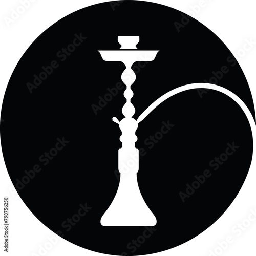 Hookah logo. Isolated hookah on white background
