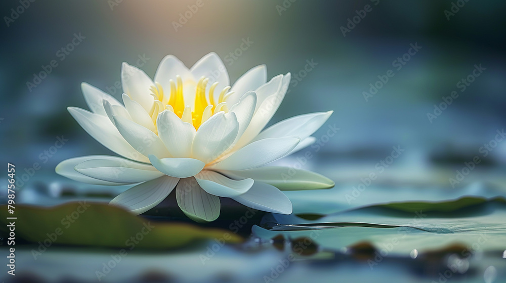 white lotus flower