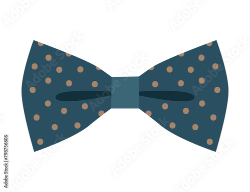 Polka dot bow tie. Isolated vector illustration for father's day design