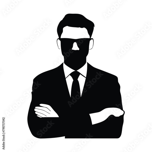 business person silhouette vector illustration