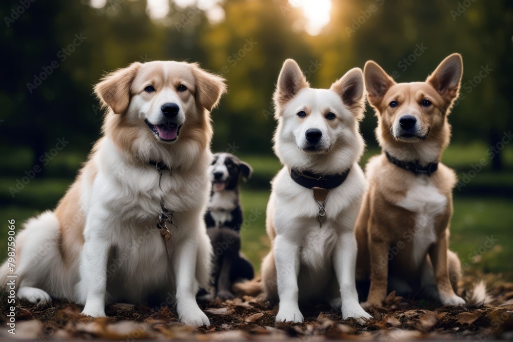 group of dogs