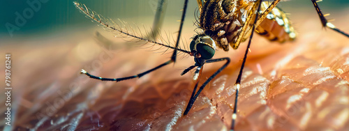 Mosquito bites skin close-up. Selective focus. photo