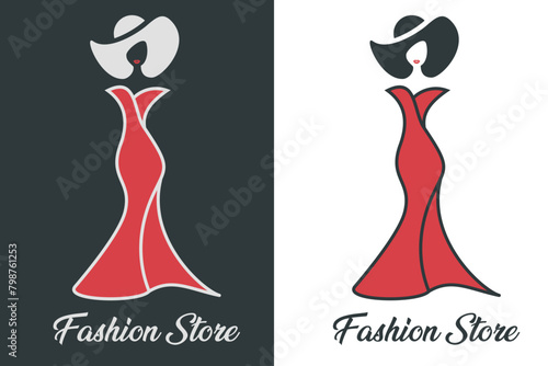 Mode, Boutique, Fashion, Kleid, Model - Logo, Emblem, Firmenzeichen