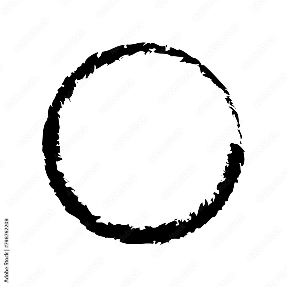 Circle frame Brustoke icon Circle frame Brustoke icon