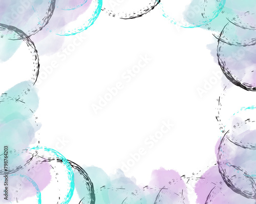 The frame with colored circles around