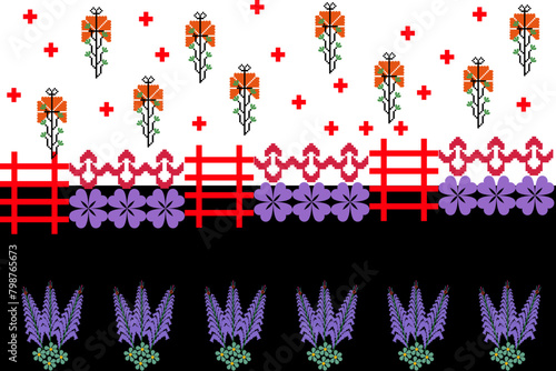 Abstract ethnic geometric pattern design for background or wallpaper.
Figure tribal embroidery. Indian, Scandinavian, Gypsy, Mexican, folk pattern.