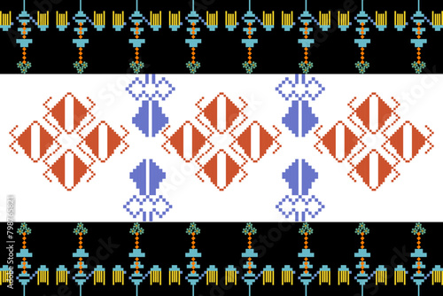 Abstract ethnic geometric pattern design for background or wallpaper.
Figure tribal embroidery. Indian, Scandinavian, Gypsy, Mexican, folk pattern.