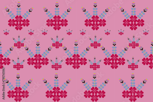 Abstract ethnic geometric pattern design for background or wallpaper.
Figure tribal embroidery. Indian, Scandinavian, Gypsy, Mexican, folk pattern.